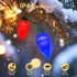 L LAMPOP 50 8 Solar Vintage Christmas String Lights Globe Outdoor Lights LED with Lighting Modes