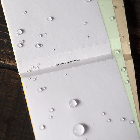 Rite in the Rain Weatherproof On The Go Wallet Notebook, 2" x 3.375", 6 Pack, Tan, Green, Black Cover, Blank Pages