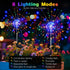 1 Pack 8 btfarm Solar Garden Lights Outdoor, Modes Firework Lights Solar Powered, Waterproof Twinkle Fairy Light