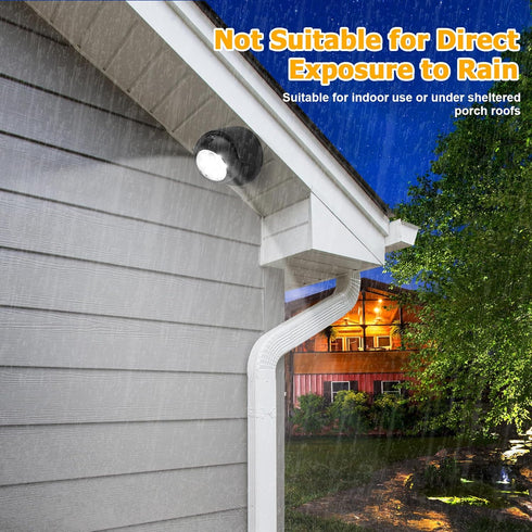 (1 Pack) LemonBest Motion Sensor Outdoor Lights - Outdoor Motion Sensor Light Battery Operated Wireless Spotlight