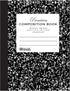 BAZIC Composition Book: Black Marble College Ruled 100 Sheet Notebook, Premium Journal Comp Notebooks for School, 1-Pack