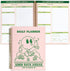 To Do List Planner Notebook - Cute Pink Green Retro A4 8.5x11 Large Hardcover Spiral Schedule Notebook