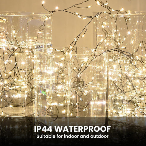 500 42Ft Dailyart Plug in Led Fairy Lights with Remote Fairy Lights with Timer Waterproof for Bedroom Wreath Party