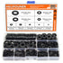 800 Pieces Black Nylon Flat Washers Assortment Kit - 9 Sizes M2 M2.5 M3 M4 M5 M6 M8 M10 M12 (Not Rubber Washer)