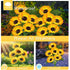 4 Pack 24 VOOKRY Solar Lights Outdoor, with Sunflower Lights, Waterproof Solar Flowers Garden Decor, Birthday Gifts