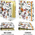 Mini 3 Ring Binder, 1 Inch, 5.5 x 8.5, Cute Flower Cover with Elastic Cord, School Binder, Recipe Binder