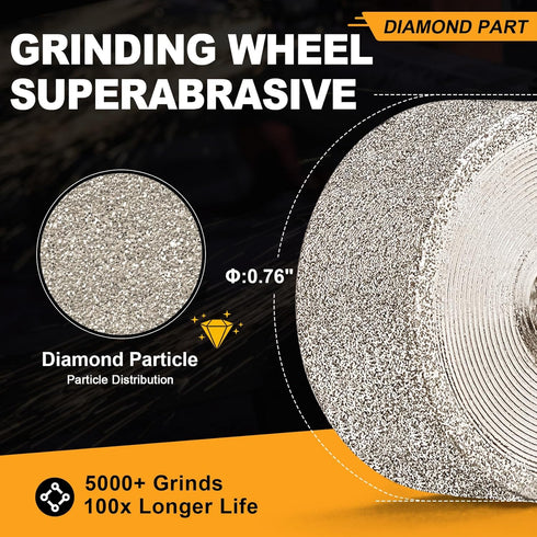 Diamond Sanding Bits for Dremel Rotary Tool, 150 Grit Grinding Stone Sanding Drill Bits for Metal & Woodworking