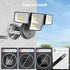 70W 7000LM 4 6500K IP65 LED Flood Lights Outdoor, Switch Controlled Security Lights with Heads, Adjustable Heads