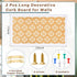 Sintuff 2 Pcs Framed Bulletin Board, Long Decorative Cork Board for Walls, Floral Print Vision Board