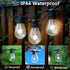 50FT 16Pcs S14 Bulb(1 Spare),4 Bulb LED Outdoor String Lights, Patio Lights with Shatterproof Lighting Mode