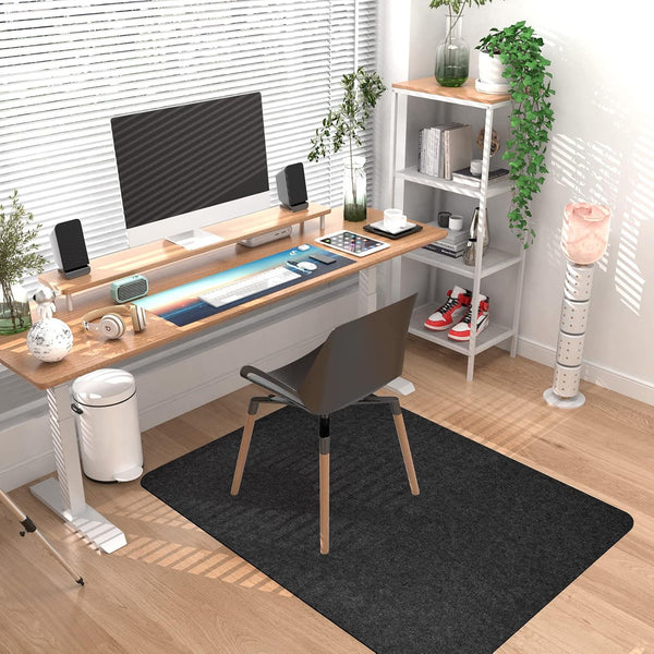 Placoot Office Chair Mat for Hardwood Floor, 55"x35" Large Anti-Slip Computer Chair Mat for Home Office