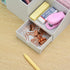 Desk Organizer with Bookshelf, White Multifunctional Organizer with Drawer for Makeup Storage, Small, Grey