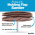 4 inch Mop Star Molding Flap Sander Wheel, 180 Grit, 1/4" Shank