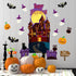 Spiareal 42 Pieces Halloween Cutouts, Bulletin Board Decorations with Halloween Castle, Pumpkin, Owl, Cat, Bat, Ghost
