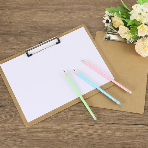 PATIKIL 8.9 x 12.4" Horizontal Clipboard, 3 Pcs Extra Large Hardboard with Low Profile Clip for Drawing and Sketching