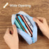 Pencil Holder Case, Gradient Color Silicone Waterproof Pouch, Portable Aesthetic Zipper Pencil Bag for School Supplies