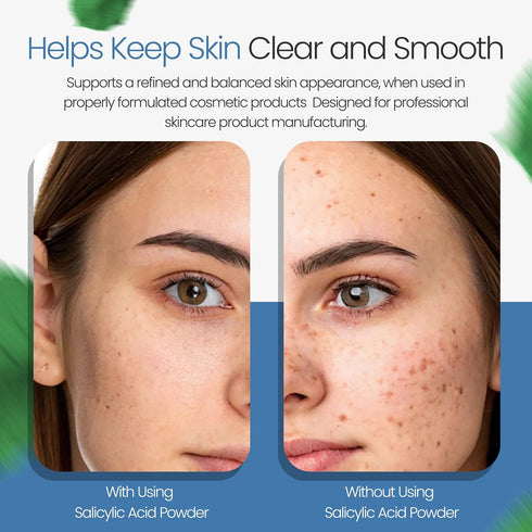 (8 226 Pure Salicylic Acid Powder DIY Cosmetics Salicylic Acid Ounce / Gram) Cosmetic and USP Grade