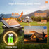 35FT IP54 10+1 Bulbs, Dimmable addlon Solar String Lights Outdoor, Waterproof Solar Powered with Remote & USB Port, LED