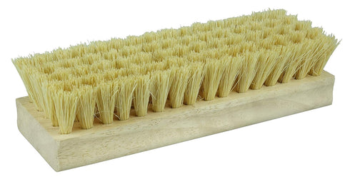 44024 8" Weiler Block Size, White Tampico Fill, Square Wood Block, Hand Scrub Brush