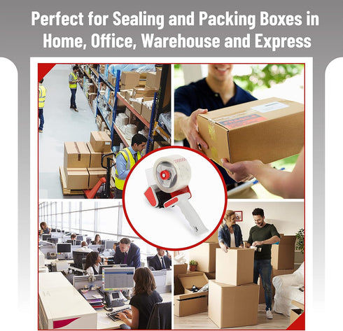 Mr. Pen Packing Tape Dispenser Gun for 3-Inch Wide Tape, Heavy Duty Clear Packing Tape Gun for Moving Boxes