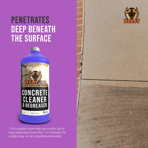 12 32 BEEST Concrete Cleaner - Color May Vary - Makes Gallons Pressure Washer Soap, Degreaser Cleaner Heavy Duty