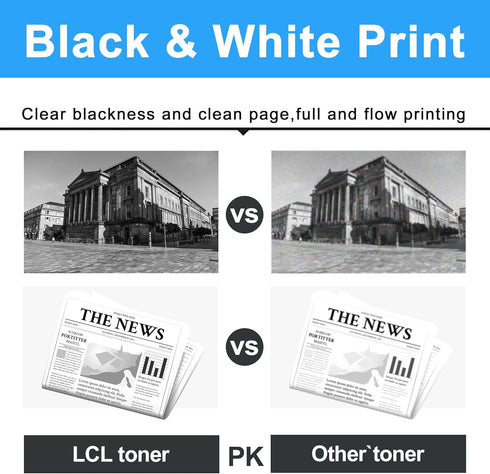 LCL Compatible Toner Cartridge Replacement for Canon CRG-104, 2-Pack for ImageClass D420 D480 Series (Black)