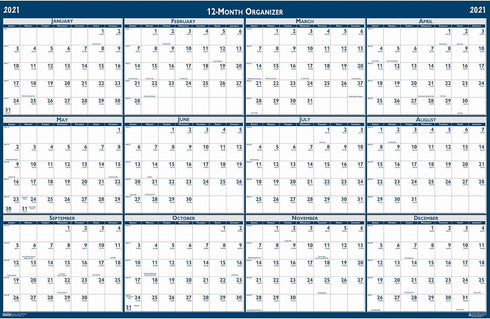 House of Doolittle 2021 Laminated Wall Calendar - Reversible, Horizontal/Vertical, 24 x 37 Inches, January - December