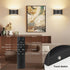 Dimmable 3000K/4000K/6000K Hallway(Black,2P) TRLIFE Rechargeable Battery Operated Wall Sconces, Remote Control LED Wall