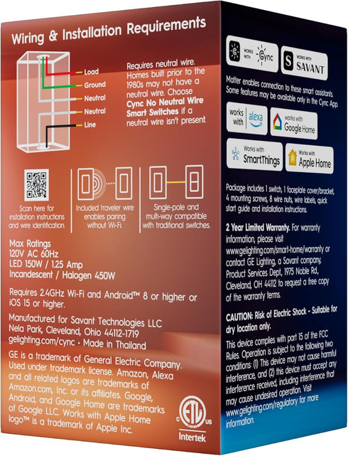 Dimmer Dimmer (1 Pack) GE Cync Paddle Smart Switch, Highly Customizable Switch, Works with Alexa and Google Home
