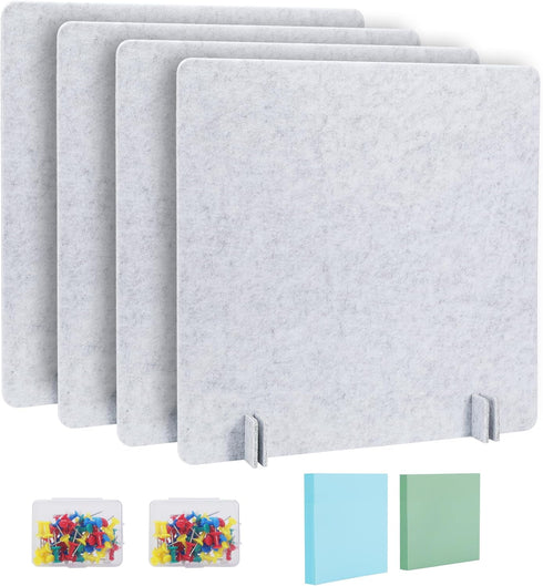 4 Pack Desk Privacy 23.6" x 23.6" Acoustic Divider Panel Portable Desk