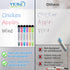 Magnetic Dry Erase White Board Sheet for Fridge (12x8"), Stain Resistant Technology with 6 Markers & Big Eraser