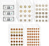 Jucoan 25 Sheet Coin Collection Pages, Total 535 Pockets, Standard 9 Holes Coin Binder Insert Sleeves for Coin Album