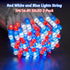 FFZZKJ 4th 100 33ft 2-Pack Red White and Blue Lights String for of July Decorations Outdoor Total LED for Memorial Day