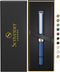 Scriveiner Blue Rollerball EDC Luxury Pen, Chrome Finish, Best Gift for Men & Women, German Schmidt Refill