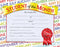 Hayes Student of the Month Certificate, 8-1/2 x 11 in, Paper, Pack of 30, Blue Ink