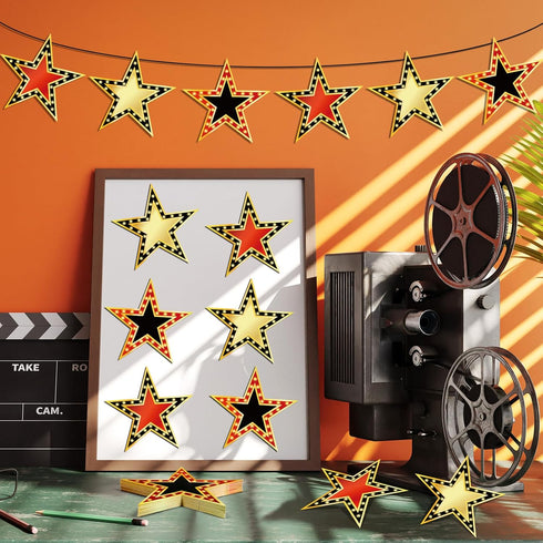 gisgfim 90PCS Movie Star Cardboard Cutouts, 6 Inch Red Carpet Awards Night Decorations for Classroom Wall Decor