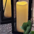 2 Pack Outdoor Waterproof Flameless LED Pillar Candles, 3"x8" Battery Operated Plastic Decorative Electric Candle