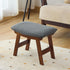 Wieghda Foot Stool,Under Desk Foot Rest Ottoman, Washable Stool for Office, Living Room, Bedroom (Brown Legs-Grey Stool