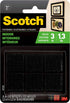 Scotch Multi-Purpose Hook and Loop Fasteners, Indoor Use, Black, 78 in, 24-Pair, 48-Squares