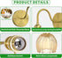 Wall Sconces Lights Lamp for Bedroom Bathroom, Modern Vanity Light Fixtures, Wall Mount Lighting Vintage Tulip Amber