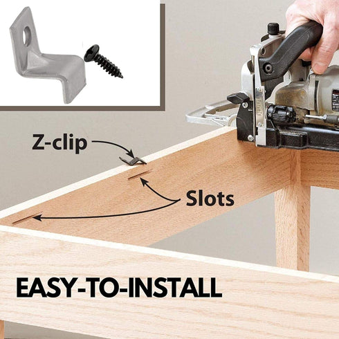 Performore 40 Pack Z Table Top Fasteners with Screws, Heavy Duty Z Table Top Fasteners Solid Steel