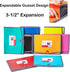 FANWU 4 Pack Plastic Expanding File Wallet Document Organizer, Letter Size, Poly A4 Expandable Folder