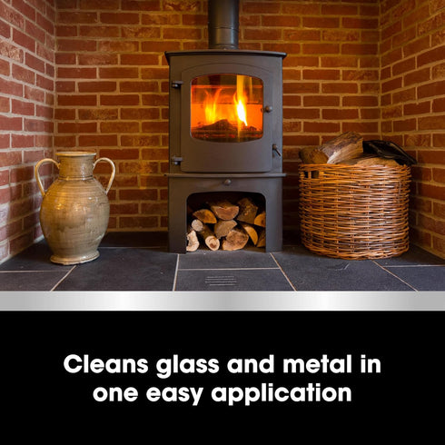 500ml 17 Oz Furniture Clinic Stove Care Kit Clean & Restore Log Burners, Grates, & Fireplaces | Removes Soot & Dirt |