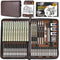 Nicpro 58 PCS Art Drawing Supplies Kit in Leather Case, Art Mechanical