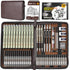 Nicpro 58 PCS Art Drawing Supplies Kit in Leather Case, Art Mechanical