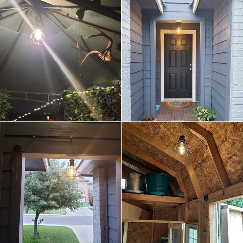 Solar Pendant Lights Outdoor Indoor with Remote, Chicken Coop Lights Solar Powered Shed Light with ON Off Switch,Solar