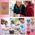 DatingShiny 96 Sets Pocket Hug Token Bulk Natural Heart Crystals with Hug Cards and Organza Bags Pocket Hug Heart