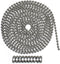 10 Foot Length Ball Chain, Number 10 Size, Stainless Steel & 10 Matching 'B' Couplings
