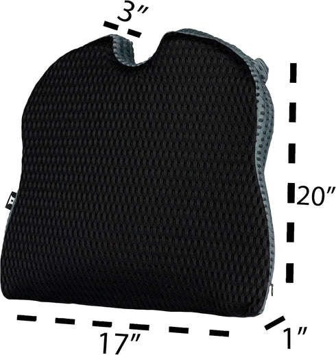 Tailbone Castle Knight Wedge Memory Foam Seat Cushion for and Back Pain Relief - Coccyx Cutout Seat Pillow for Office