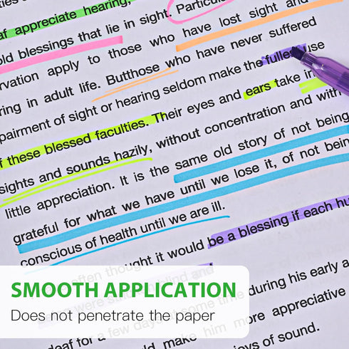 Highlighter - 100 Pack Color Highlighter, Color Transparent Visible Fluorescent Pen Shell, Wide Chisel Point Mark,
